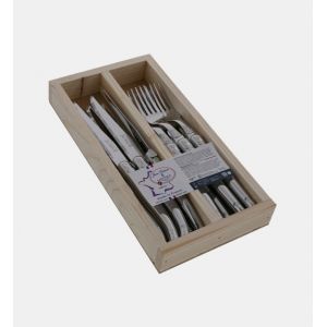 Range couverts - Coffret 12 pièces avec range couverts - inox