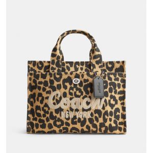 Sac cabas signature motif l&eacute;opard