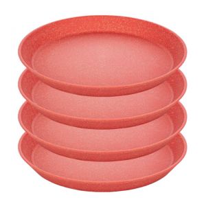 Lot de 4 assiettes Bio circular Connect &Oslash;20,5 cm corail
