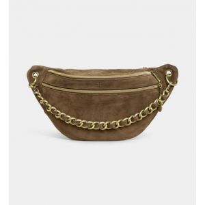 Sac banane Petra M en cuir de vachette daim