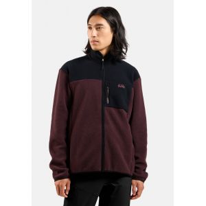 Odlo Pull à zip intégral en polaire épaisse Essentials pour homme, XXL, bordeaux