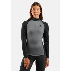 Odlo Haut technique demi-zipp&eacute; Performance Wool 150 pour femme, M, gris
