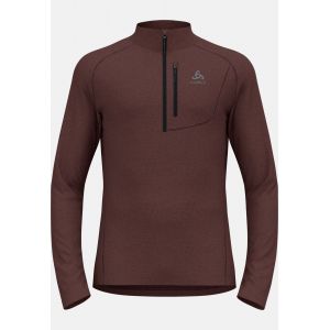 Odlo Polaire Tencia à col zippé pour homme, XXL, bordeaux