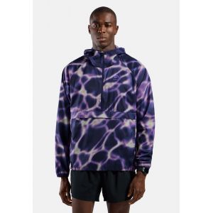Odlo Anorak de running &agrave; capuche imprim&eacute; Zeroweight pour homme, XXL, violet