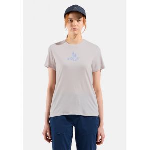 Odlo T-shirt &agrave; logo arbre en laine m&eacute;rinos 160 Ascent pour femme, XS, beige