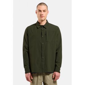 Odlo Chemise de randonn&eacute;e &agrave; manches longues Essentials pour homme, S, vert