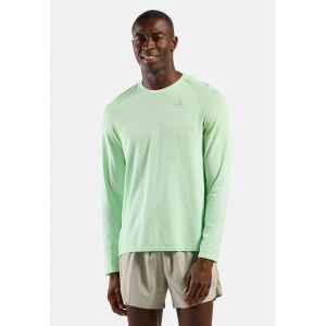Odlo T-shirt de running sans coutures &agrave; manches longues Essentials pour homme, S, vert