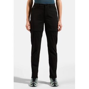 Odlo Pantalon de randonn&eacute;e l&eacute;ger et convertible Ascent pour femme, 40, noir
