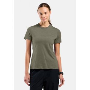 Odlo T-shirt en laine m&eacute;rinos m&eacute;lang&eacute;e 130 Ascent pour femme, M, vert