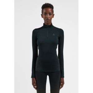 Odlo T-shirt technique à col montant ½ Performance Warm pour femme, L, noir