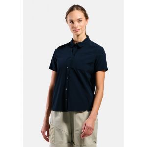 Odlo Chemise de randonn&eacute;e &agrave; manches courtes Essentials pour femme, XL, bleu marine