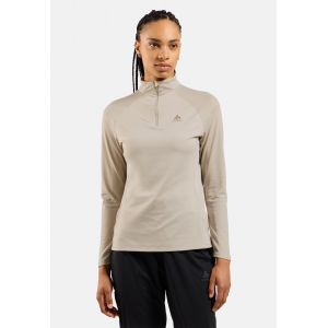 Odlo Pull ½ zip Essentials Ceramiwarm pour femme, XL, beige