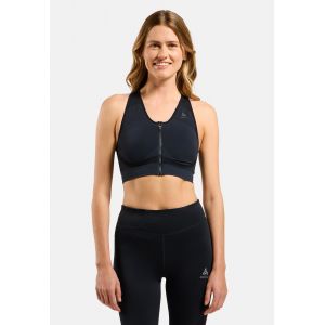 Odlo Brassi&egrave;re de sport zipp&eacute;e &agrave; maintien &eacute;lev&eacute; Seamless pour femme, M, noir