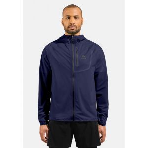 Odlo Veste de running imperm&eacute;able Zeroweight Dual Dry Performance Knit pour homme, XXL, blau