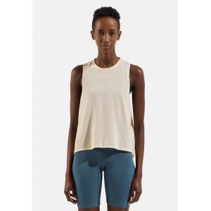 Odlo D&eacute;bardeur &agrave; col rond Active 365 Linencool pour femme, S, beige
