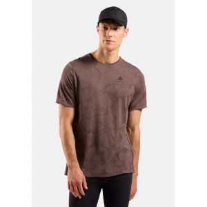Odlo T-shirt de running technique Zeroweight Engineered Chill-Tec pour homme, XXL, bordeaux