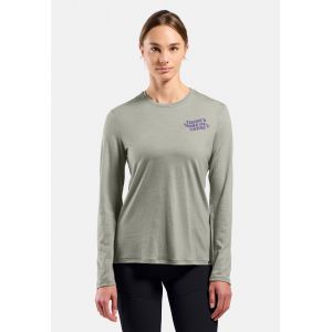 Odlo T-shirt &agrave; manches longues en laine m&eacute;rinos 160 Ascent TMOT pour femme, L, beige