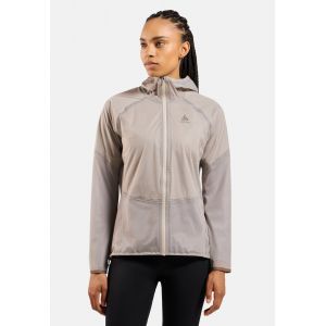 Odlo Veste chaude et imperm&eacute;able pour la course &agrave; pied Performance Knit Dual Dry pour femme, L, beige