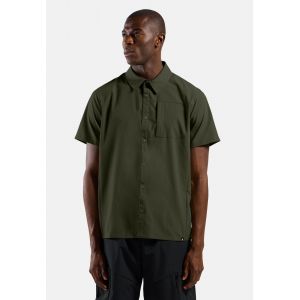 Odlo Chemise de randonn&eacute;e &agrave; manches courtes Essentials pour homme, S, vert