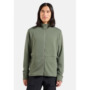 Odlo Veste multisport &agrave; zip int&eacute;gral en polaire &agrave; structure quadrill&eacute;e Essentials pour homme, XXL, vert