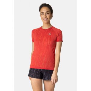 Odlo T-shirt de running Zeroweight Ceramicool pour femme, L, rouge
