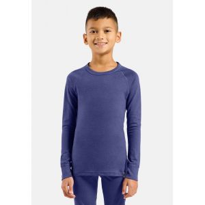 Odlo Ensemble de haut et collant techniques en laine m&eacute;rinos 200 Natural pour enfant, 164, violet