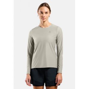 Odlo T-shirt de running &agrave; manches longues Zeroweight Chill-Tec 2.0 pour femme, XL, beige