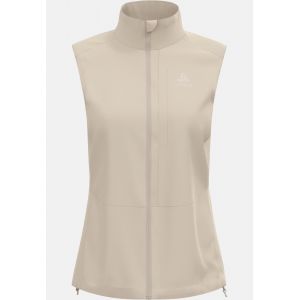 Odlo Veste sans manches de running en softshell Zeroweight Warm 2.0 pour femme, S, beige