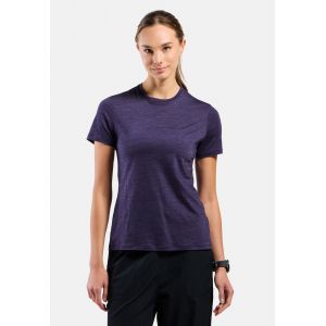 Odlo T-shirt en laine m&eacute;rinos m&eacute;lang&eacute;e 130 Ascent pour femme, L, blau