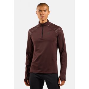 Odlo Pull ½ zip X-Alp Ceramiwarm pour homme, M, bordeaux