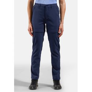 Odlo Pantalon de randonn&eacute;e l&eacute;ger et convertible Ascent pour femme, 34, bleu marine
