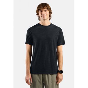 Odlo T-shirt en laine m&eacute;rinos m&eacute;lang&eacute;e 130 Ascent pour homme, XXL, noir