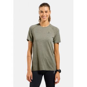 Odlo T-shirt de running sans coutures Essentials pour femme, L, vert