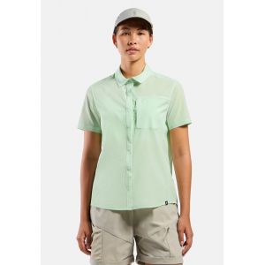 Odlo Chemise de randonn&eacute;e &agrave; manches courtes Essentials pour femme, XL, vert