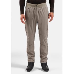 Odlo Pantalon de ski de fond coupe-vent Zeroweight Pro Warm pour homme, L, beige