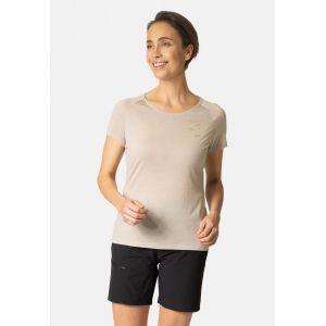 Odlo T-shirt à imprimé arbre Ascent Performance Wool 130 pour femme, M, beige