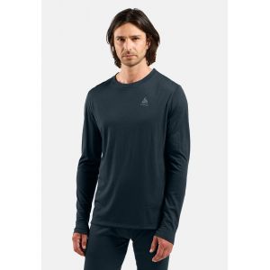 Odlo T-shirt technique &agrave; manches longues Merino 160 pour homme, XXL, bleu marine
