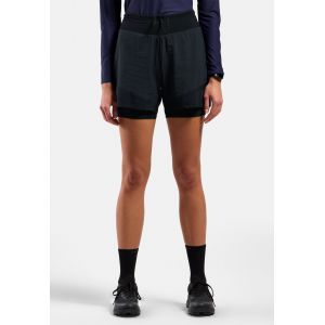 Odlo Short de trail running 2 en 1 5 inch X-Alp pour femme, XL, noir