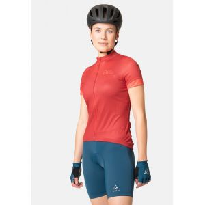 Odlo Maillot imprim&eacute; Essentials pour femme, S, rouge