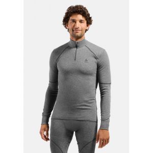 Odlo T-shirt &agrave; col montant zipp&eacute; Active X-Warm pour homme, S, gris