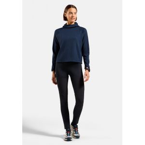 Odlo Pull multisport &agrave; capuche Cubic pour femme, S, bleu marine