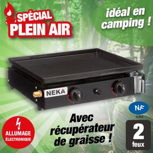 plancha gaz 2 feux