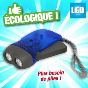 LAMPE DE POCHE LED SANS PILE AVEC UNE DYNAMO