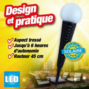 C&ocirc;ne tress&eacute; solaire 45cm