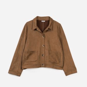 Veste TEXTO camel en su&eacute;dine