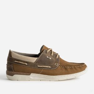 Chaussure-bateau TBS camel et marron cuir