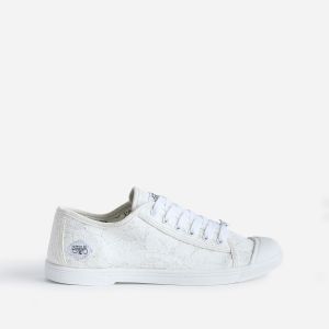 Tennis LE TEMPS DES CERISES blanche effet dentelle