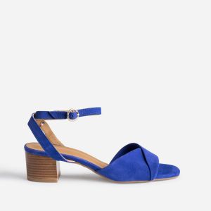 Sandale ERAM FLEX bleu &eacute;lectrique cuir velours