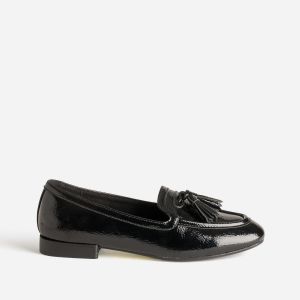 Mocassin noir verni &agrave; pampilles