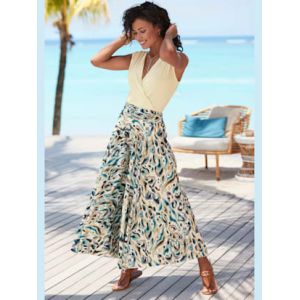 Jupe-culotte jambes extra-larges, style jupe - LASCANA - imprimé sable - Taille 48